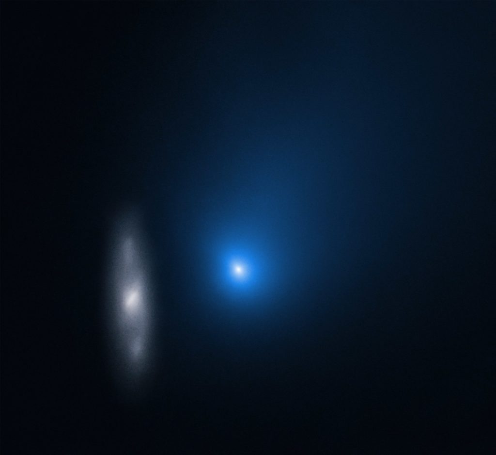 Comet 2I/Borisov and Distant Galaxy in November 2019