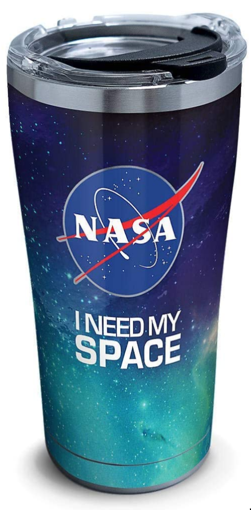 A coffee cup with the NASA logo and the "I need my space" message.